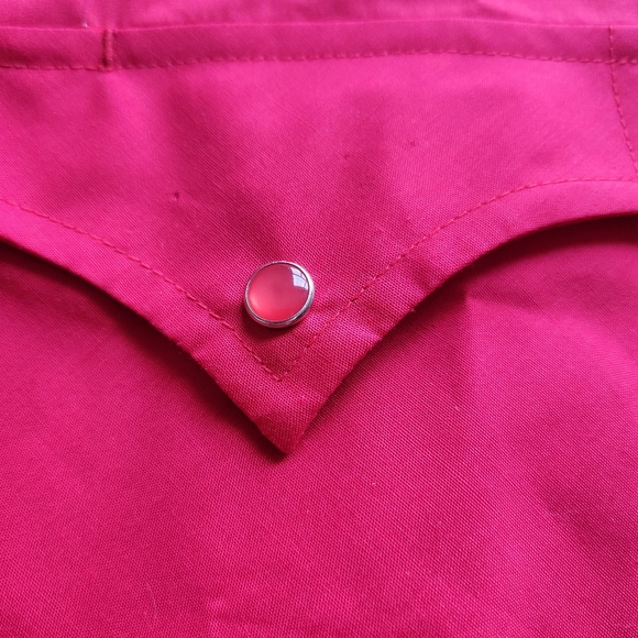 Ely cattlemen western cowboy short sleeve red men's medium shirt button up - Picture 3 of 10